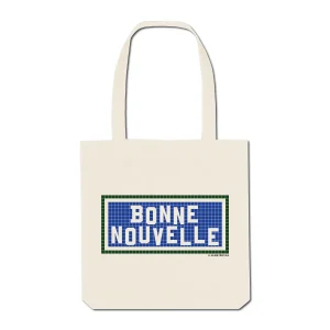 TOTE BAG IMPRIMÉ - BONNE NOUVELLE - ÉCRU