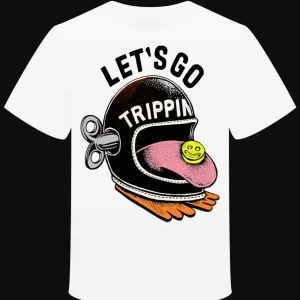 T-Shirt " Let's go trippin" HELMET BIKER