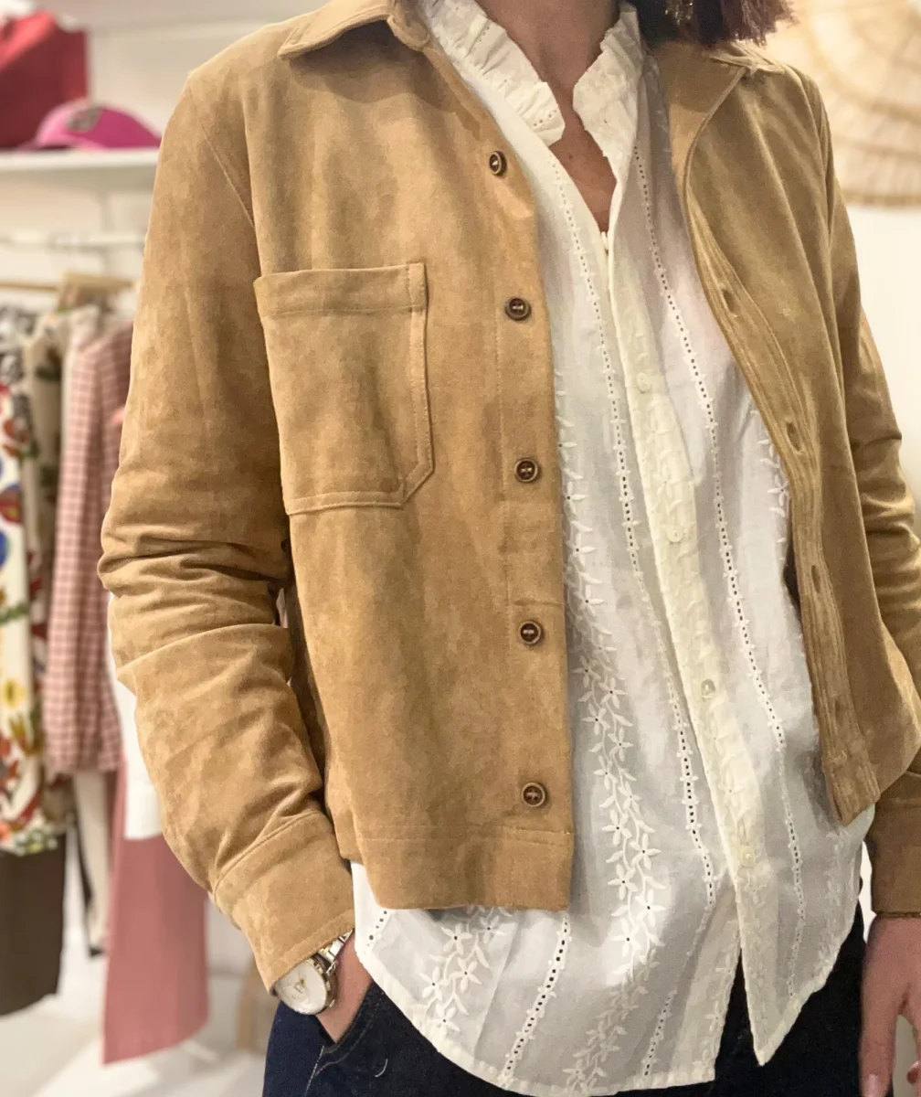 Dona - Veste droite camel