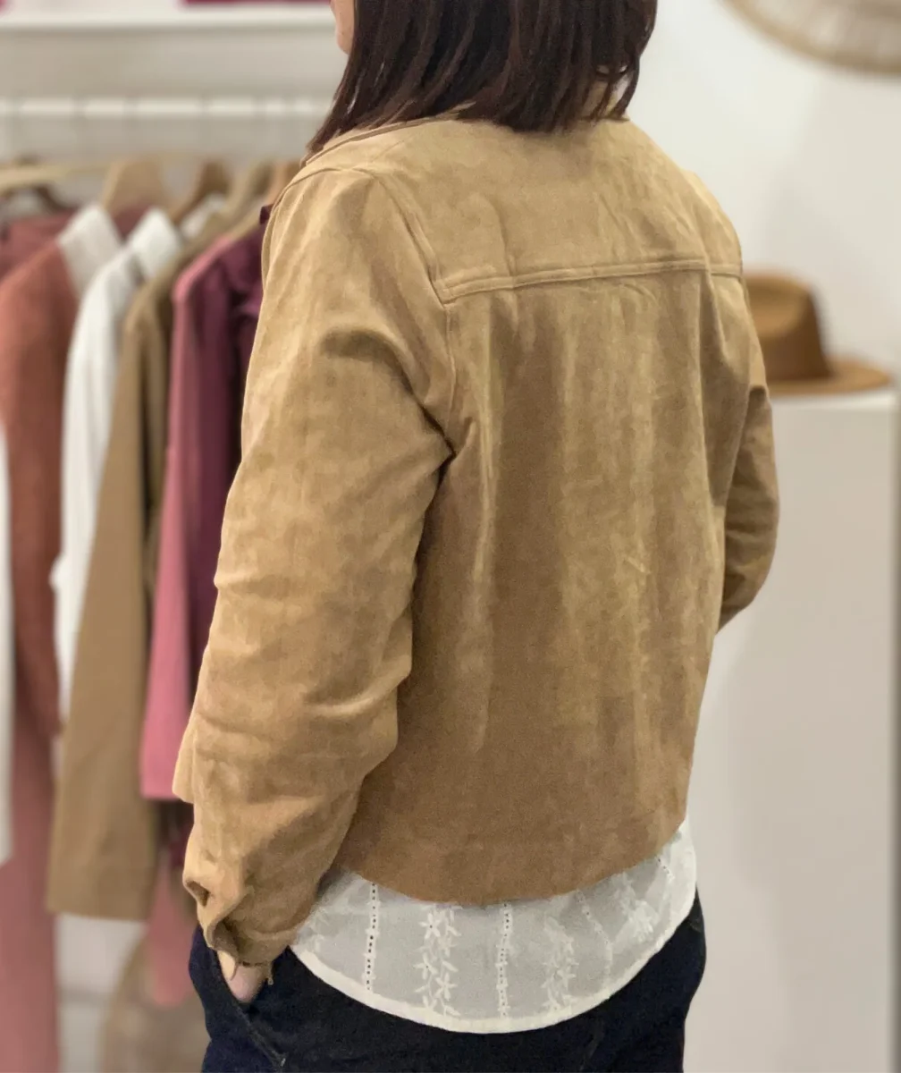 Dona - Veste droite camel – Image 4