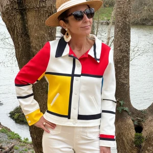 Veste blanche MONDRIAN Hippocampe