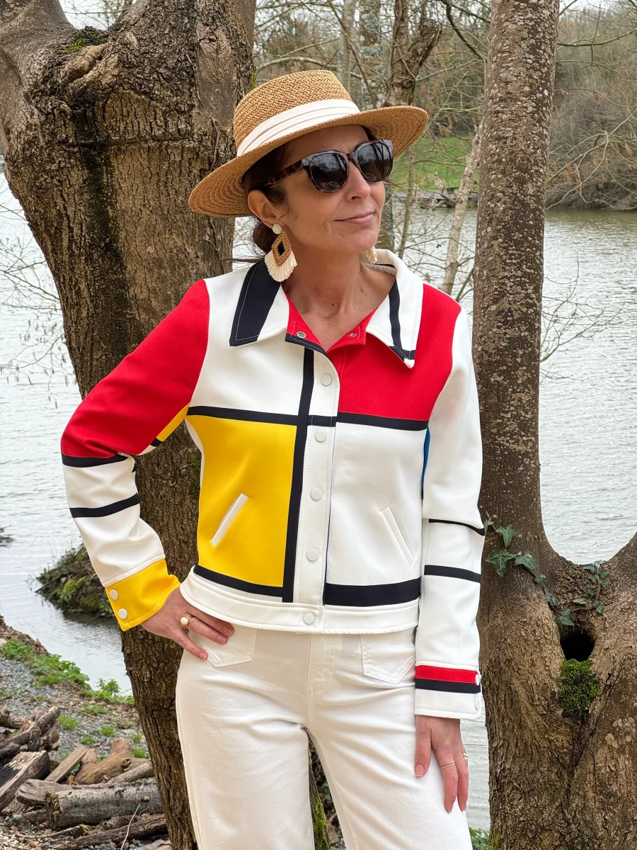 Veste blanche MONDRIAN Hippocampe